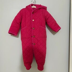 Ralph Lauren Baby Pink Quilted Snow Suit Size 6 months